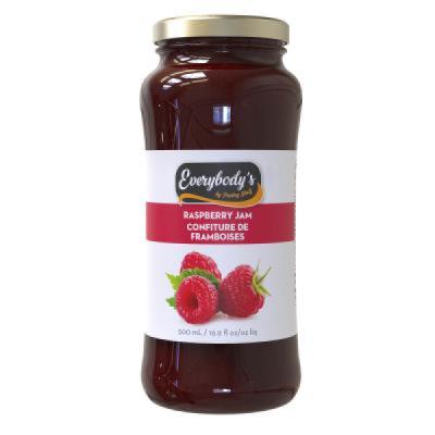 C716-OU : Everybody's C716-OU : Déjeuner et collations - Tartinades - Confiture Framboise EVERYBODY'S ,CONFITURE FRAMBOISE, 12 x 500ML