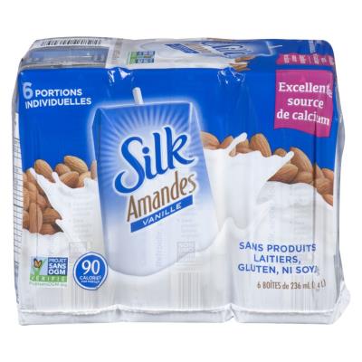 CG4977 : Silk CG4977 : Breuvages - Eau - Lait D'amandes Vanille SILK , LAIT D'AMANDES vanille , 3 x (6 x 236 ML )