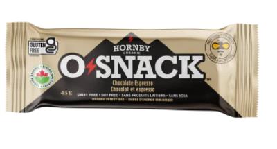 CG588 : Horny CG588 : Déjeuner et collations - Barres tendres - Barres O Snack Choc.et Expresso HORNY, BARRES O SNACK choc.et expresso, 12 x 45g