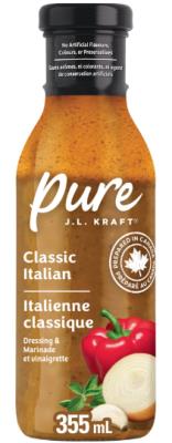 CH9602-OUD : Kraft CH9602-OUD : Huiles et vinaigres - Huile - Pure Vinaigrette Italienne KRAFT, PURE VINAIGRETTE italienne, 12 x 355 ML